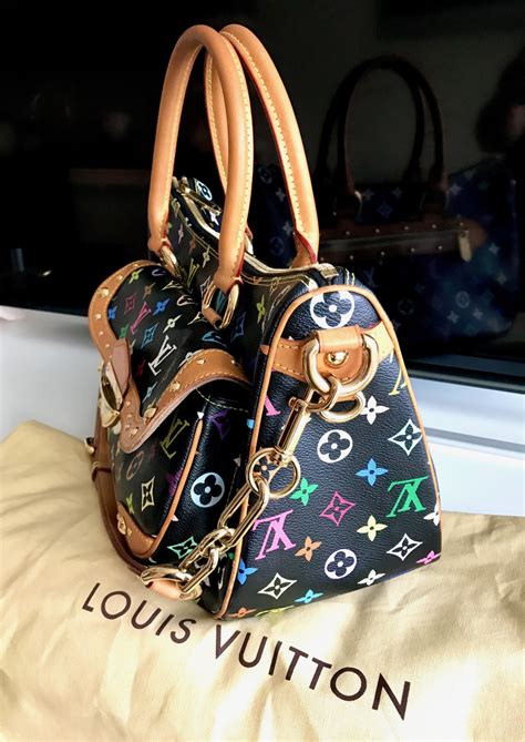 LOUIS VUITTON Monogram Multicolor Rita Black 